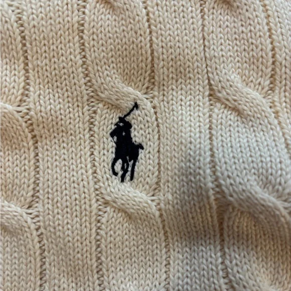 Polo by Ralph Lauren Andover Cream Cable Knit Cardigan Sweater Size XXL. NWT.